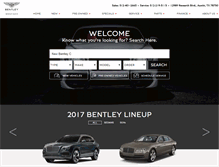 Tablet Screenshot of bentleyofaustin.com